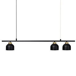 Lampa wisząca belka 90cm Kai z 3 oprawami GX53 czarno-złota