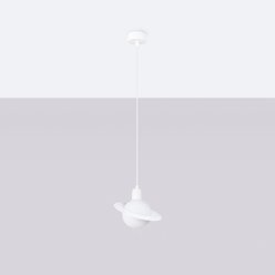 Lampa wisząca nowoczesna kula Hyperion 1xG9 biała