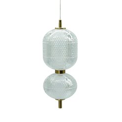 Lampa wisząca LED podwójna Amelia 30W - złota
