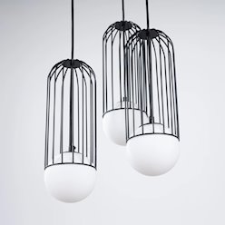 Lampa wisząca potrójna Brina okrągła 3xG9 czarna
