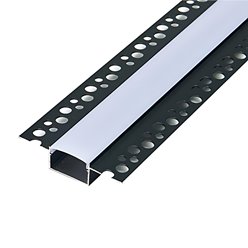 Profil LED GK Maxi czarny anodowany z kloszem mlecznym - 2m