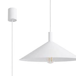 Lampa wisząca stożkowy klosz Nox 40cm 1xE27 biała