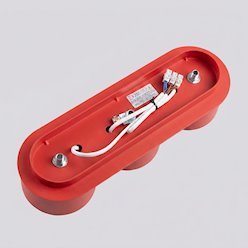Lampa sufitowa potrójna tuba Modo 3xGx53 czerwony