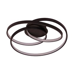 Lampa sufitowa LED okręgi Turner 32W czarna 4000K