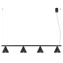 Lampa wisząca Nox 4-punktowa 4xE14 czarna