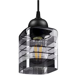 Lampa wisząca 3xE27 Trivo czarna ze szklanymi kloszami