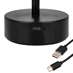 Lampa stołowa LED 2w1 3CCT z akumulatorem USB czarna
