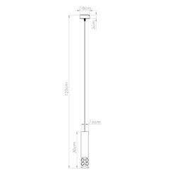 Lampa wisząca tuba Liro 1xGU10 biała