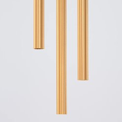 Lampa wisząca potrójna Arche okrągła 3xG9 złota