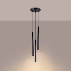 Lampa wisząca potrójna Bliss 3xG9 okrągła czarna