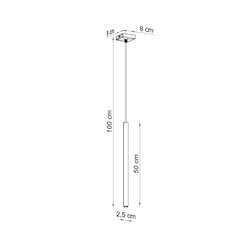 Lampa wisząca pojedyncza tuba Pastelo 1xG9 taupe
