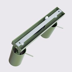 Kinkiet listwa z reflektorami Ring 2xGU10 zielony oliwkowy