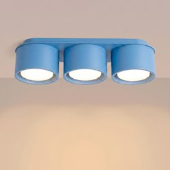 Lampa sufitowa potrójna tuba Modo 3xGx53 błękitna