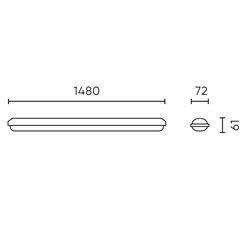 Lampa hermetyczna Dali 150cm LINKER 80W 12000lm 4000K szara