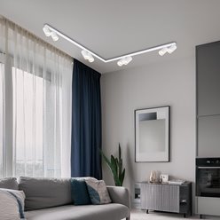 Lampa sufitowa z reflektorami Hero 8xGU10 biała