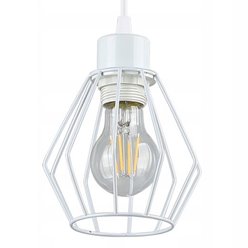 Lampa wisząca 1xE27 Otis druciana biała