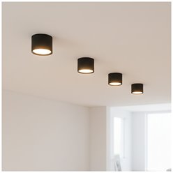 Lampa natynkowa okrągła 85x50mm GX53 czarna