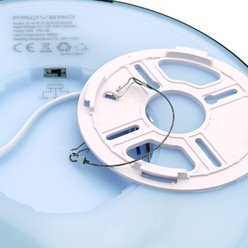 Panel LED okrągły czarny 24W natynkowy 4000K z czujnikiem ruchu