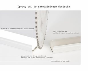Oprawa liniowa LED IP68 Garden srebrna 4500K 1m