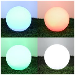 Lampa solarna Kula LED 5W 40cm RGBW z pilotem