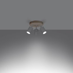 Lampa sufitowa okrągła VERDO - 3 reflektory GU10 białe