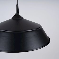 Lampa wisząca z okrągłym kloszem Frika 1xE27 czarna