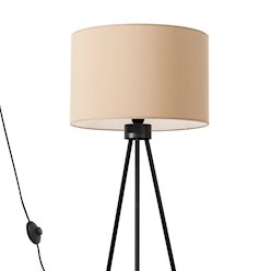 Lampa podłogowa z abażurem Nevia 1xE27 taupe