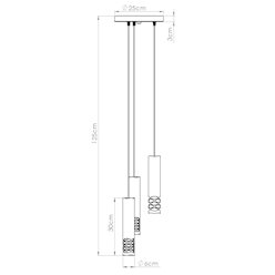 Lampa wisząca potrójna Liro 3xGU10 okrągła biała