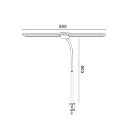 Lampka biurkowa LED Tenuix Duo przykręcana 14W CCT czarna