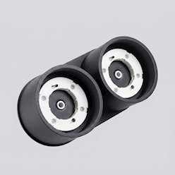 Lampa sufitowa podwójna tuba Modo 2xGx53 czarna
