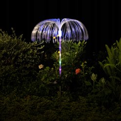 Lampa solarna LED RGB wbijana Meduza 77cm