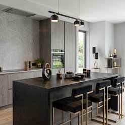 Lampa wisząca belka 90cm Kai z 3 oprawami GX53 czarno-złota