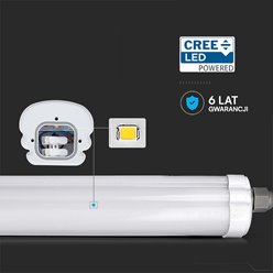 Lampa hermetyczna LED CREE 48W 150cm 6430lm 6500K