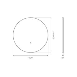 Lustro z oświetleniem LED FI60cm Riflesso 16W 3CCT