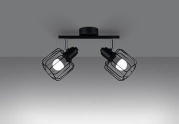 Lampa sufitowa podwójna BELUCI 2xE14 czarna