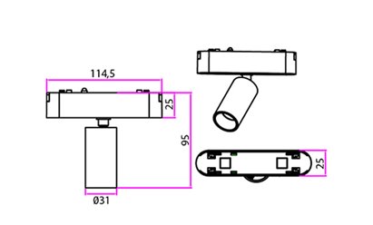 Reflektor magnetyczny Espo 5W 4000K biały