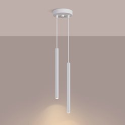 Lampa wisząca podwójna Arche 2xG9 okrągła biała