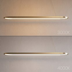 Nowoczesna lampa wisząca LED Oval 30W 20x120cm 2CCT złota