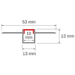 Profil LED GK Mini 10mm srebrny anodowany z kloszem mlecznym - 2m