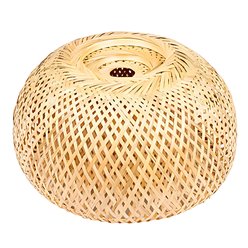 Lampa wisząca Boho 1xE27 z bambusowym kloszem 38cm