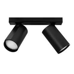 Lampa natynkowa 20cm z reflektorami SpotLine 2xGU10 czarna