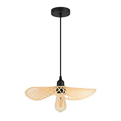 Lampa wisząca 1xE27 Boho z odkrytą żarówką 45cm