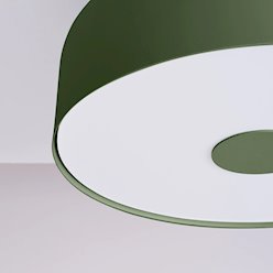 Lampa sufitowa okrągła Omiq 4xE27 zielona oliwkowa
