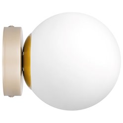 Lampa sufitowa mleczna kula Bali 15cm 1xE27 beżowa