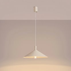 Lampa wisząca stożkowy klosz Nox 40cm 1xE27 beżowa