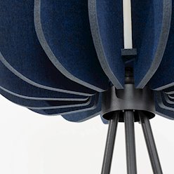 Lampa podłogowa filcowa Mula 45cm 1xE27 granatowa