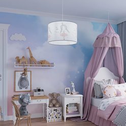 Lampa wisząca dziecięca Princess 30 1xE27 wielokolorowa
