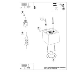 Spot sufitowy kwadratowy QUAD 1xGU10 złoty