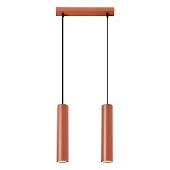 Lampa wisząca podwójna Lagos 2xGU10 listwa ochra czerwona