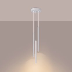 Lampa wisząca potrójna Arche okrągła 3xG9 biała